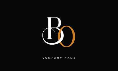 BO, OB, B, O Abstract Letters Logo Monogram