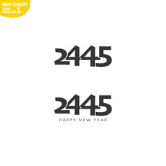 Creative Happy New Year 2445 Logo Design
