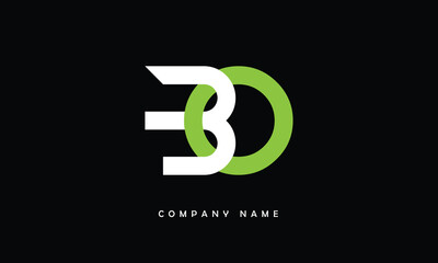BO, OB, B, O Abstract Letters Logo Monogram
