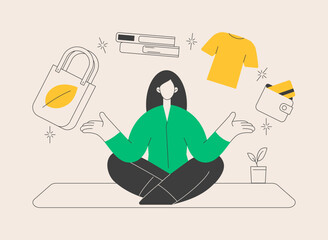 Minimalist lifestyle abstract concept vector illustration.