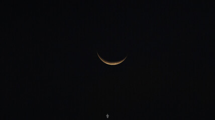 Obraz na płótnie Canvas Lunar photography. Earth's moon as it orbits our planet through space