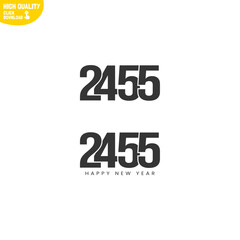 Creative Happy New Year 2455 Logo Design