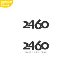 Creative Happy New Year 2460 Logo Design