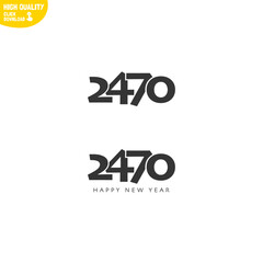 Fototapeta premium Creative Happy New Year 2470 Logo Design
