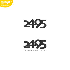 Creative Happy New Year 2495 Logo Design