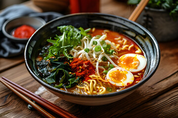 Ramen noodles, ramen soup, tasty ramen noodle soup, chinese food, food photography