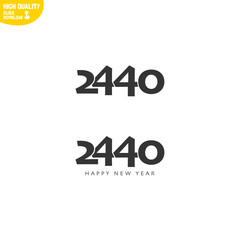 Creative Happy New Year 2440 Logo Design