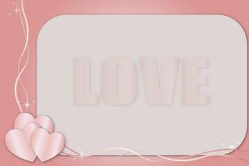 Rose gold,pink Seamless heart textured background Valentine's Day