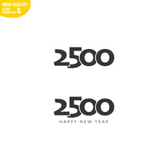 Creative Happy New Year 2500 Logo Design