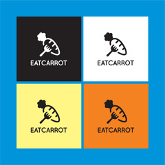 Eat carrot vector illustration