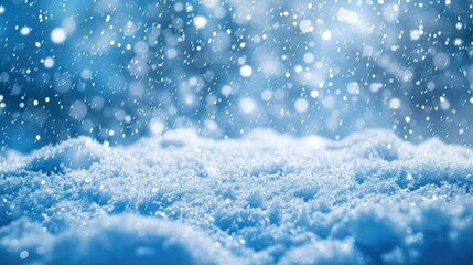 Blue Background With Snow Flakes - Winter Wonderland Frozen Theme Party
