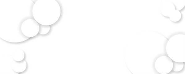 Modern abstract white bubble background with circles. White circle with drop shadows on white background. Random shifted white circle. blank geometric circle with drop shadow