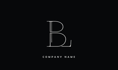 BL, LB, B, L Abstract Letters Logo Monogram