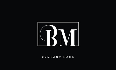 BM, MB, B, M Abstract Letters Logo Monogram