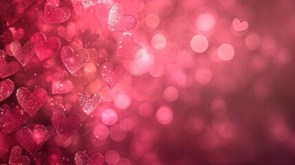 A Collection of Pink Hearts on a Vibrant Pink Background