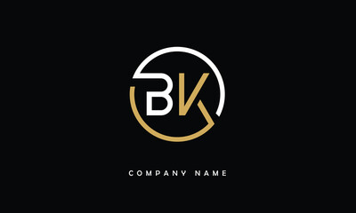 BK, KB, B, K Abstract Letters Logo Monogram