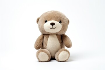 Obraz premium cute soft toy otter on a white background.