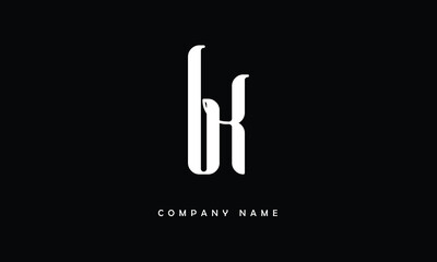 BK, KB, B, K Abstract Letters Logo Monogram