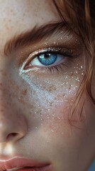 close up of eye with makeup