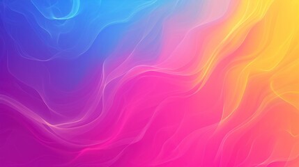 Multicolored Background With Wavy Lines in Vibrant Colors