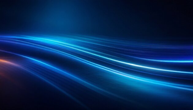 Blue Abstract Waves & Lines Background