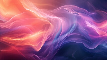 Obraz premium Vibrant Smoke Wave Abstract Painting