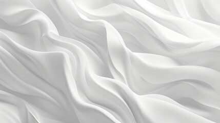 Close-up View of White Fabric, Detailed Texture and Crisp Whiteness
