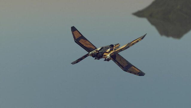 Spacecraft Flying in Alien Water Planet Spacecraft Flying in Alien Water Planet
"futuristic sci-fi spaceship" 
From sketchfab.com by Schwaeli is licensed under Creative Commons Attribution 