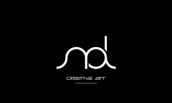 DM, MD, D, M abstract letters logo monogram