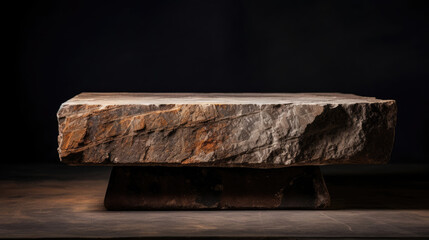 Natural granite surface ideal for rustic artisanal showcases