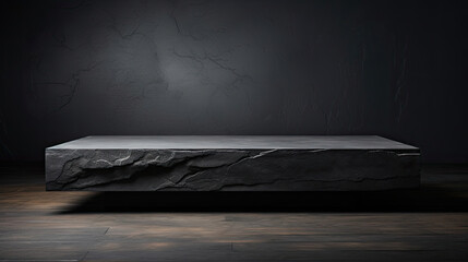 Matte black basalt clean lines for premium decor display