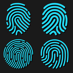 Fingerprint symbol vector for login to device.