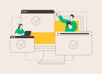 Cross-browser compatibility abstract concept vector illustration.