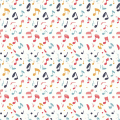 Musical notes seamless pattern. Can be used for gift wrapping, wallpaper, background