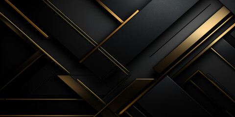 Black and gold wallpaper with a gold pattern and the word gold on it, Abstract black and gold luxury background, generative AI
