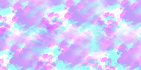 Abstract pink and light blue sky with clouds. pink ,light blue sky shades watercolor white background. Creative design with grunge painted paper textured canvas for vintage design .