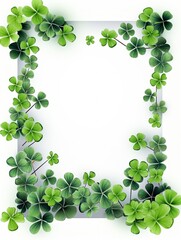 Photo frame with green clover
