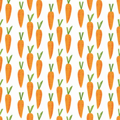 Fototapeta premium Carrots seamless pattern. Can be used for gift wrapping, wallpaper, background