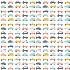 Cars seamless pattern. Can be used for gift wrapping, wallpaper, background