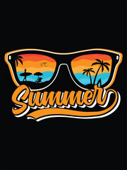 Summer Beach Streetwear custom T-shirt graphic design 