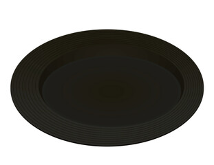 Fototapeta na wymiar Black plastic plate. vector illustration