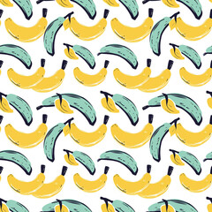 Bananas seamless pattern. Can be used for gift wrapping, wallpaper, background