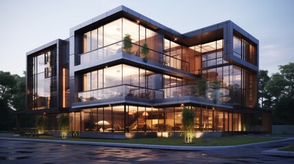 Obraz premium office building, incorporate glass elements