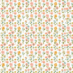 Obraz premium Mothers Day flowers seamless pattern. Can be used for gift wrapping, wallpaper, background