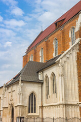 Fototapeta na wymiar Facade of the historic St. Catherine church in Krakow, Poland
