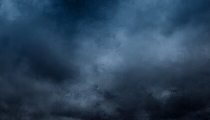 Naklejka na ściany i meble black gloomy sky grunge texture dark blue gray clouds background horror scary theme poster backdrop
