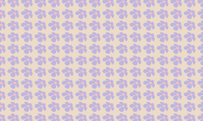 Flower pattern background, cute doodle design