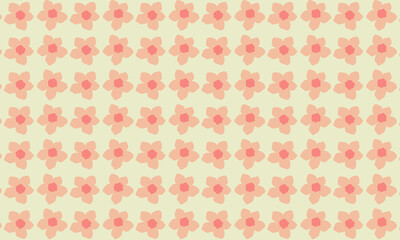 Flower pattern background, cute doodle design