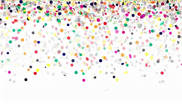 multicolored monochrome confetti on isolated white background geometric holiday texture with glitters image for banners black and white illustration