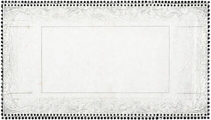 vintage blank postage stamp grunge background texture template black and white engraved halftone...